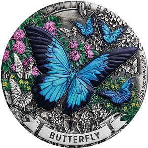 Monnaie BUTTERFLY 2 Oz Argent 2$ Australia 2026