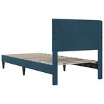 vidaXL Cadre de lit avec tête de lit Bleu 100 x 200 cm Velours