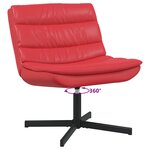 vidaXL Chaise pivotante Rouge 63 x 75 x 76 cm Faux cuir
