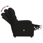 vidaXL Fauteuil de massage Noir Tissu