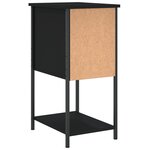 vidaXL Table de chevet noir 32x42x70 cm bois d’ingénierie