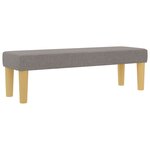 vidaXL Lit à ressorts avec matelas et banc taupe 120x190 cm en tissu
