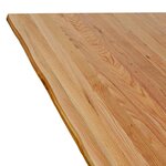 vidaXL Table à manger avec bord vivant 220x100x74 cm bois massif chêne