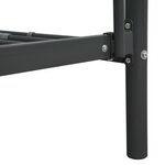 vidaXL Lit superposé Noir Métal 90x200 cm