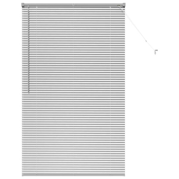 vidaXL Store de Fenêtre avec des rideaux Manuel Argent Aluminium