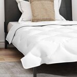 vidaXL Duvet avec Oreiller 2 Pièces Blanc 135 x 220 cm Microfibre