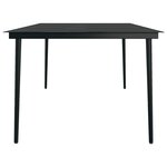 vidaXL Ensemble de salle à manger de jardin avec coussins 7 Pièces Gris