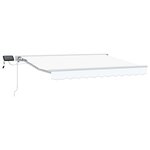 vidaXL Cadre de store manuel avec LEDs Blanc 3 x 2 5 m