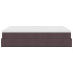 VidaXL Cadre de lit ottoman avec matelas marron foncé 140x190 cm tissu