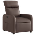 vidaXL Fauteuil inclinable électrique Marron Similicuir