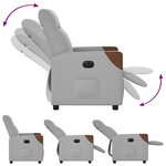 vidaXL Fauteuil inclinable électrique gris nuage tissu