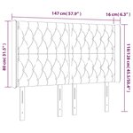 vidaXL Tête de lit à LED Vert foncé 147x16x118/128 cm Velours