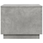 vidaXL Table basse avec lumières LED gris béton 50x50x40 cm