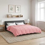 vidaXL Duvet d'hiver Matelassé Rose 240 x 260 cm Microfibre