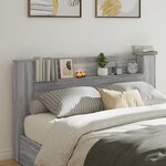 vidaXL Armoire tête de lit avec LED sonoma gris 180x16 5x103 5 cm