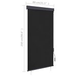 vidaXL Store roulant d'extérieur 80 x 250 cm Anthracite