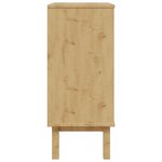 vidaXL Commode OTTA Noir 76 5 x 39 5 x 90 cm Bois de pin massif