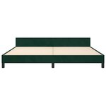 vidaXL Cadre de lit sans matelas vert foncé 200x200 cm velours