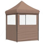 vidaXL Tente de fête 200 x 200 x 306 cm Marron Tissu Oxford