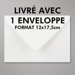 61-5845 Carte Joyeux Noël avec enveloppe blanche 12x17 5cm