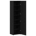 vidaXL Haut Armoire Chêne noir 45 x 42 5 x 185 cm Bois d'ingénierie