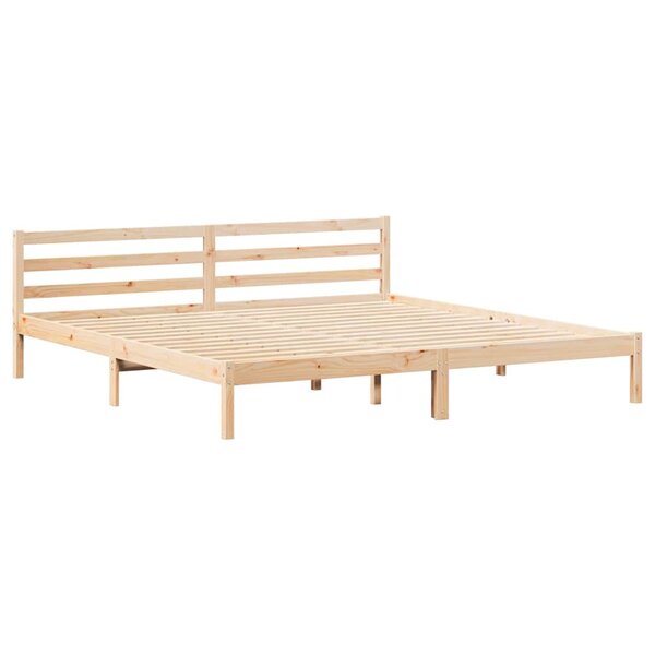 vidaXL Cadre de lit Marron 210 x 200 cm Bois massif en pin