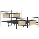 vidaXL Cadre de lit sans matelas chêne sonoma 140x190 cm