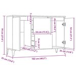 vidaXL Buffet Chêne fumé 102x35x70 cm Bois d'ingénierie