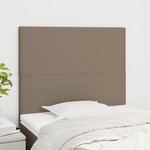 vidaXL Têtes de lit 2 Pièces Taupe 90x5x78/88 cm Tissu