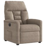vidaXL Fauteuil inclinable électrique taupe tissu microfibre