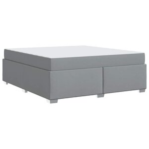 vidaXL Cadre de lit avec matelas Gris clair 180 x 200 cm tissu