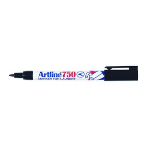 Marqueur '750' spécial 'Textile' permanent indélébile pointe conique 0,7 mm noir ARTLINE