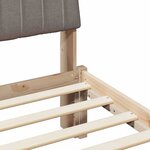 vidaXL Cadre de lit avec tête de lit Marron 135 x 190 cm Pin massif