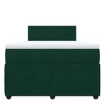 vidaXL Sommier à lattes de lit avec matelas vert foncé 120x190 cm
