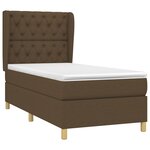 vidaXL Sommier à lattes de lit avec matelas Marron foncé 80x200 cm