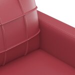 vidaXL Ensemble de canapés 3 Pièces et coussins Rouge bordeaux Similicuir