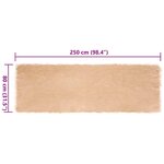 vidaXL Tapis en Peau de Mouton Synthétique Beige 80 x 250 cm Polyester