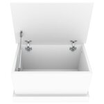 vidaXL Coffre de rangement Blanc 50x30x28 cm Bois d'ingénierie