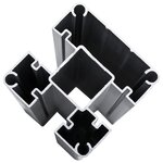 vidaXL Ensemble de panneau de clôture WPC 872x146 cm Noir