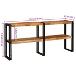 vidaXL Table console 160x33x75 cm en bois brut de manguier