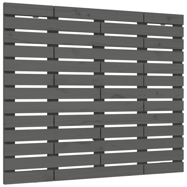 vidaXL Tête de lit murale Gris 81x3x91 5 cm Bois massif de pin