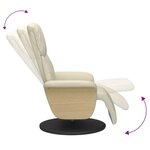 vidaXL Fauteuil inclinable avec repose-pieds crème similicuir