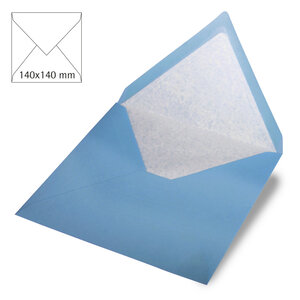Enveloppe carrée  FSC Mix Credit  bleu azur  140x140mm  90g / m²  5 pces