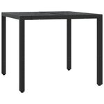 vidaXL Ensemble à manger de jardin coussins 5Pièces Noir Résine tressée