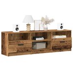 vidaXL Meuble TV vieux bois 150x33 5x45 cm bois d'ingénierie