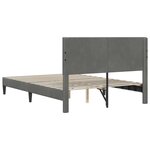 vidaXL Cadre de lit avec tête de lit Gris foncé 160 x 200 cm Velours