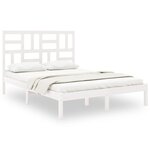 vidaXL Cadre de lit sans matelas blanc bois massif 150x200 cm