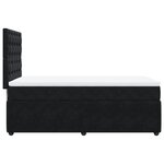 vidaXL Sommier à lattes de lit avec matelas Noir 90x190 cm Velours