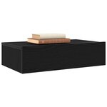 vidaXL Meuble TV avec éclairage LED Chêne noir 60 x 35 x 15 5 cm