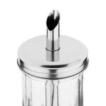 Sucrier doseur professionnel en inox et verre -  bec de 19 mm - olympia -  - verre/inox x175mm